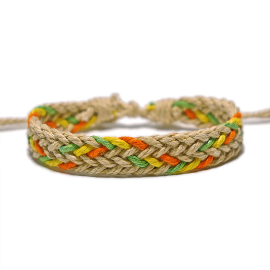 Vintage Ethnic Style Woven Rainbow Lucky Friendship Carrying Bracelet