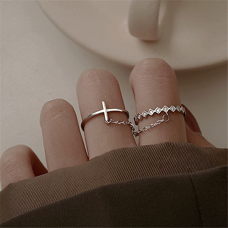 Female Fashion Personality Special Interest Light Luxury Exquisite One-piece Opening Rings