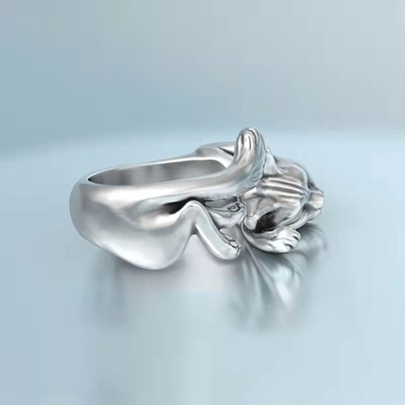 Women's Kitty Open Lazy Cat Fashion Ring