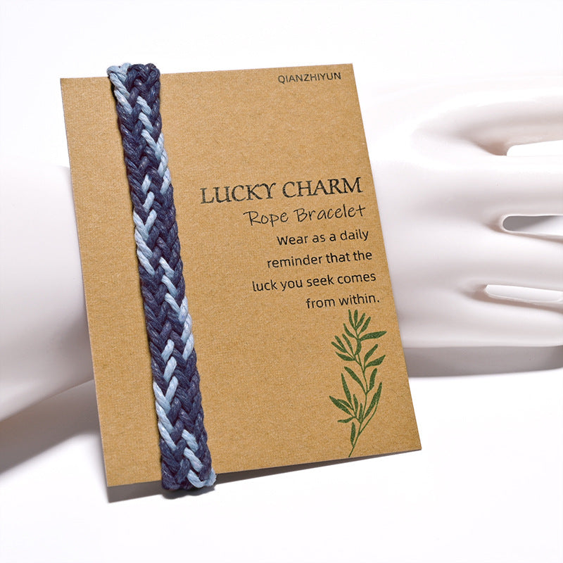 Vintage Ethnic Style Woven Rainbow Lucky Friendship Carrying Bracelet