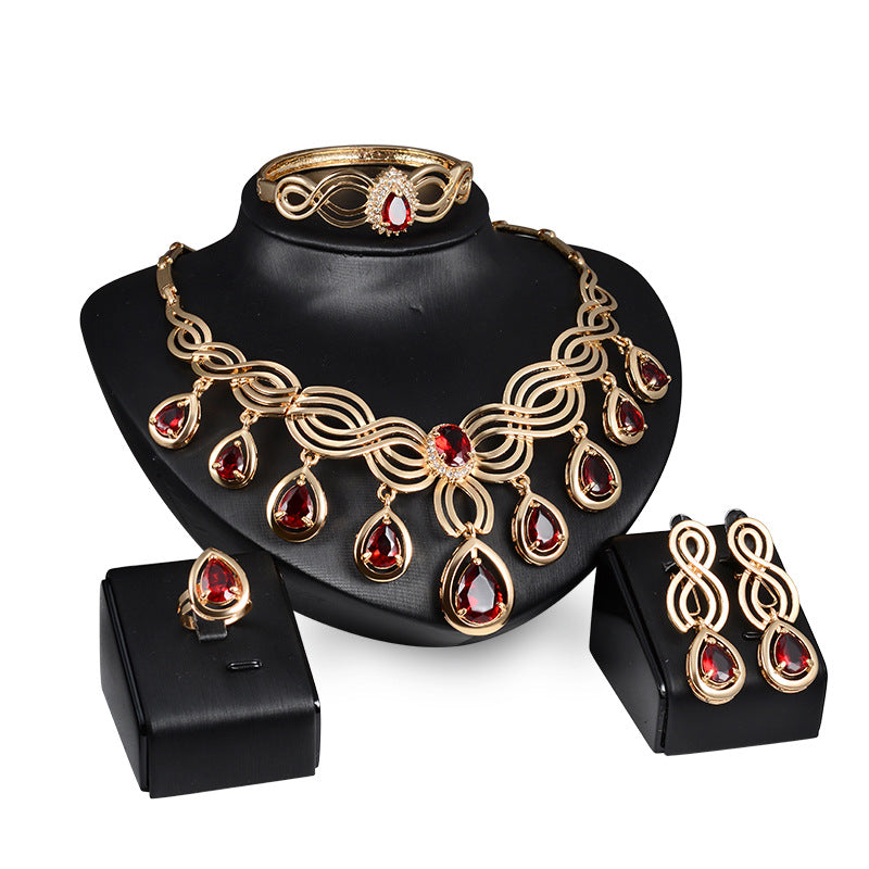 Attractive Comfortable Versatile Fashion Gem Alloy Jewelry Set