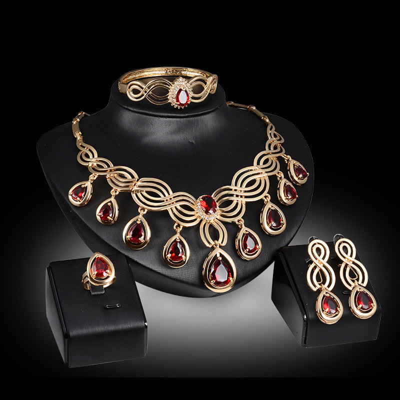 Attractive Comfortable Versatile Fashion Gem Alloy Jewelry Set
