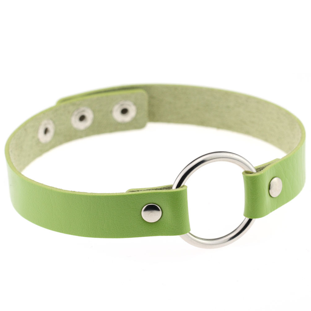 Style Trend Street Snap Punk Leather Short Nightclub Collar