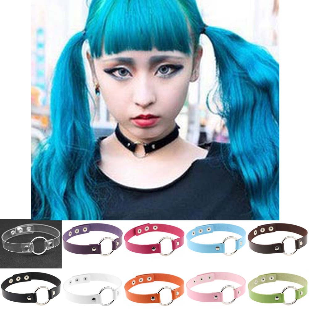 Style Trend Street Snap Punk Leather Short Nightclub Collar