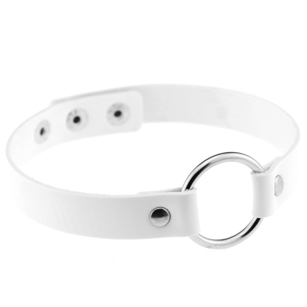 Style Trend Street Snap Punk Leather Short Nightclub Collar