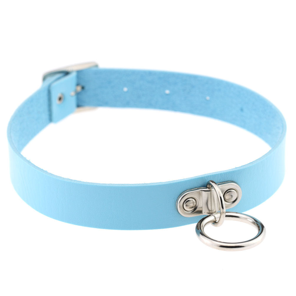 Devil Punk Rivet Lock Fashion Leather Collar