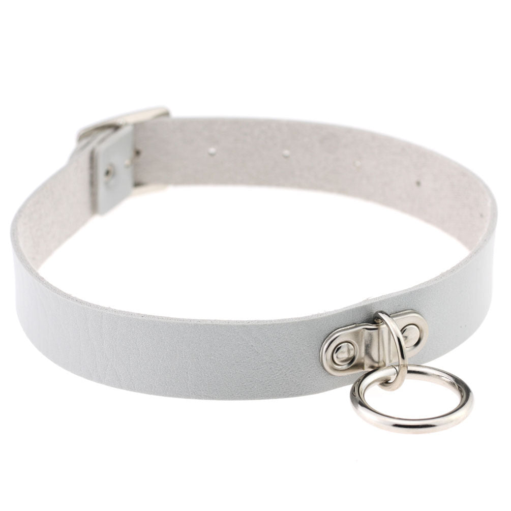 Devil Punk Rivet Lock Fashion Leather Collar