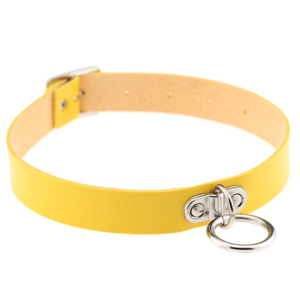 Devil Punk Rivet Lock Fashion Leather Collar