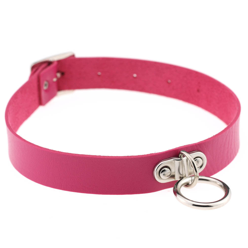 Devil Punk Rivet Lock Fashion Leather Collar