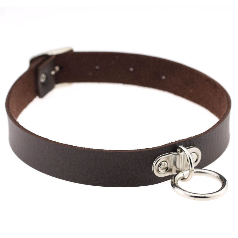 Devil Punk Rivet Lock Fashion Leather Collar