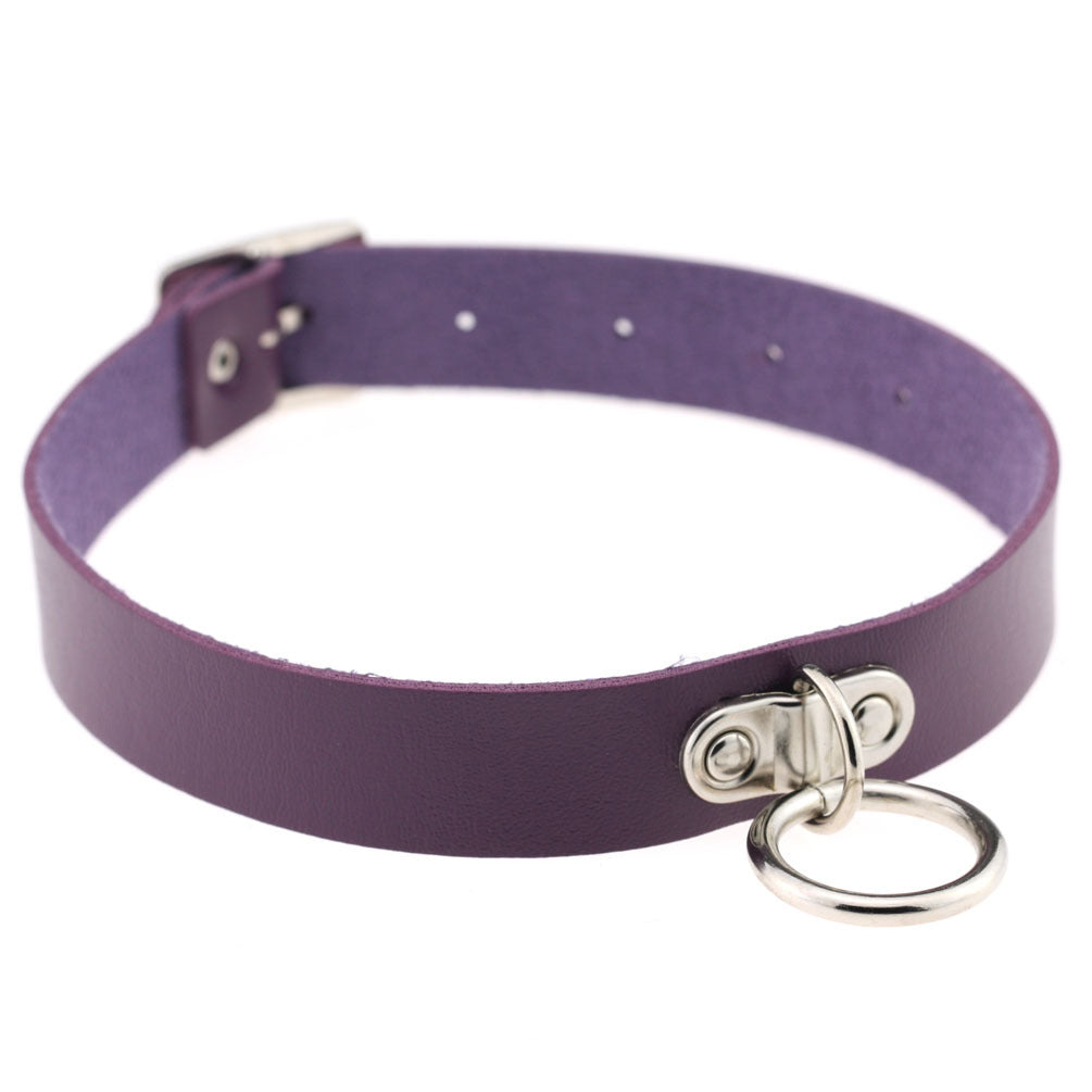 Devil Punk Rivet Lock Fashion Leather Collar