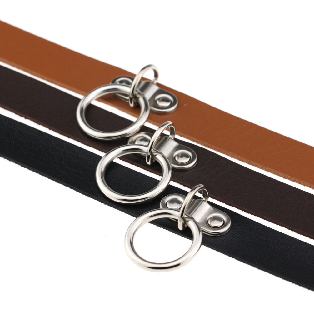 Devil Punk Rivet Lock Fashion Leather Collar
