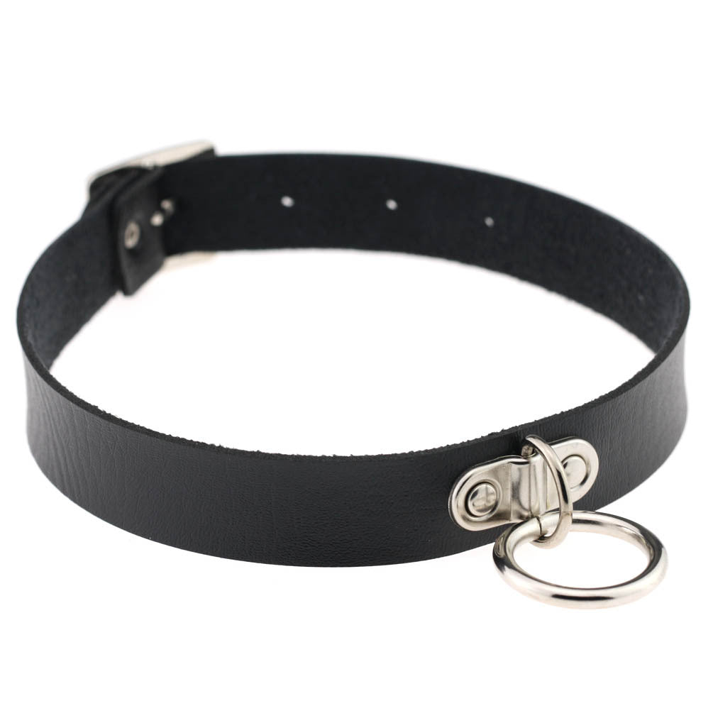 Devil Punk Rivet Lock Fashion Leather Collar