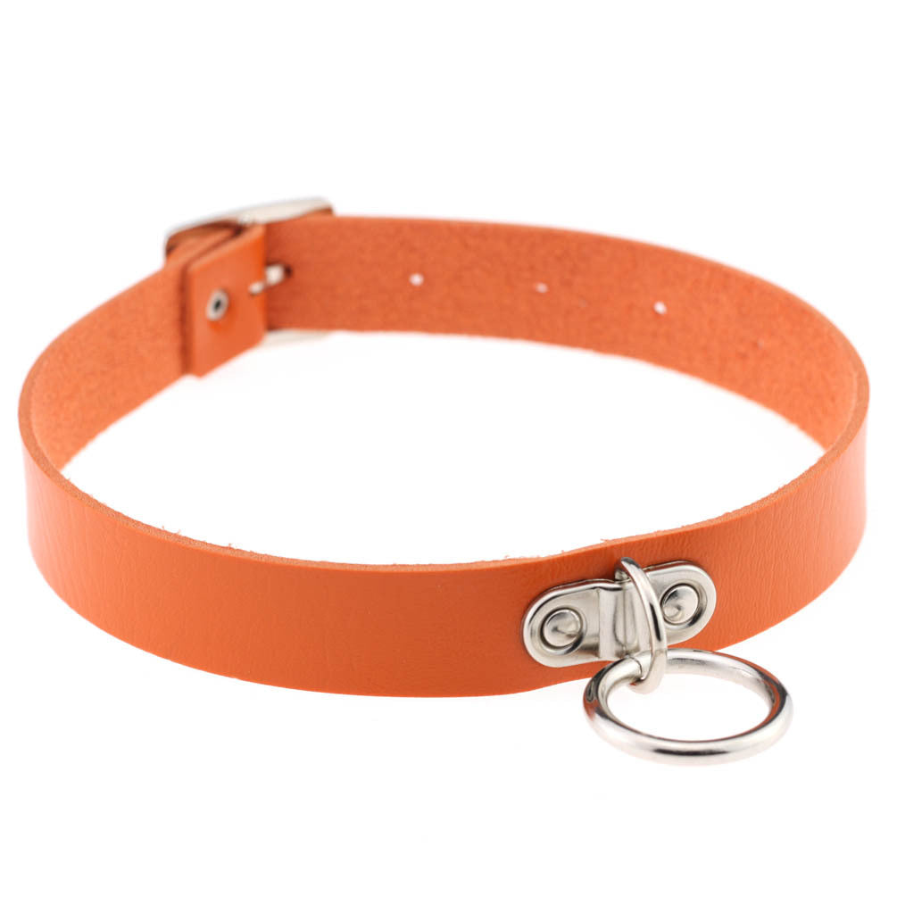 Devil Punk Rivet Lock Fashion Leather Collar