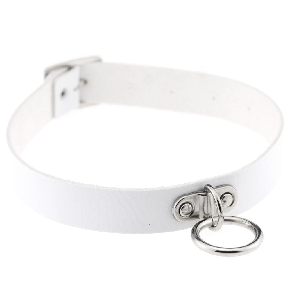 Devil Punk Rivet Lock Fashion Leather Collar