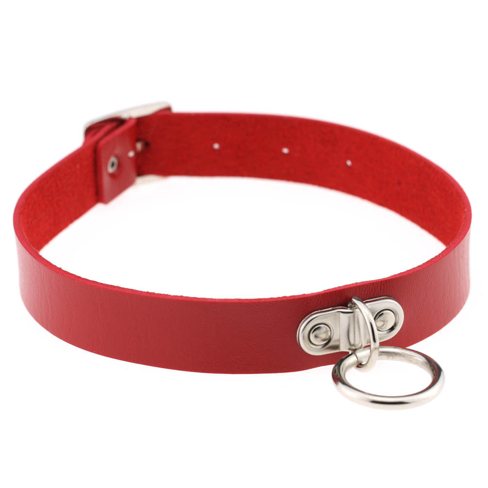 Devil Punk Rivet Lock Fashion Leather Collar