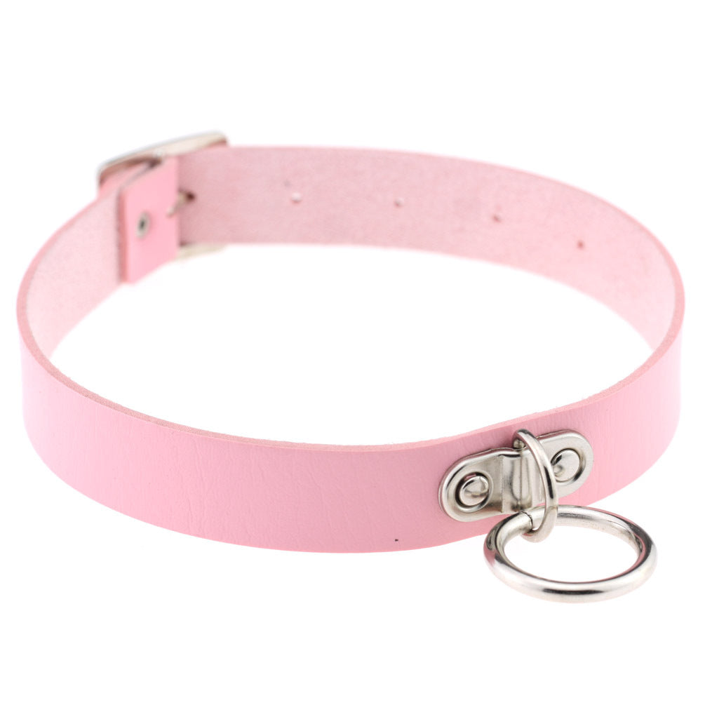 Devil Punk Rivet Lock Fashion Leather Collar