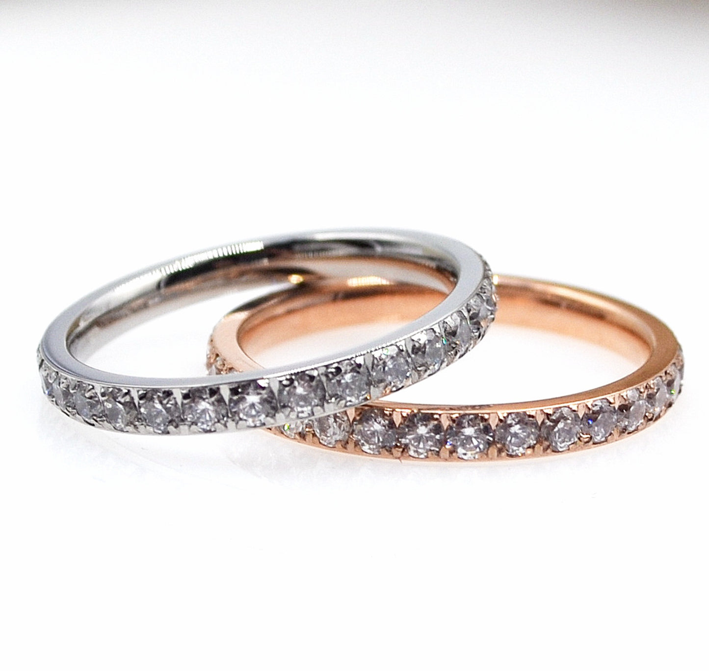 Day Gift Rhinestone Diamond Titanium Steel Plated Rings