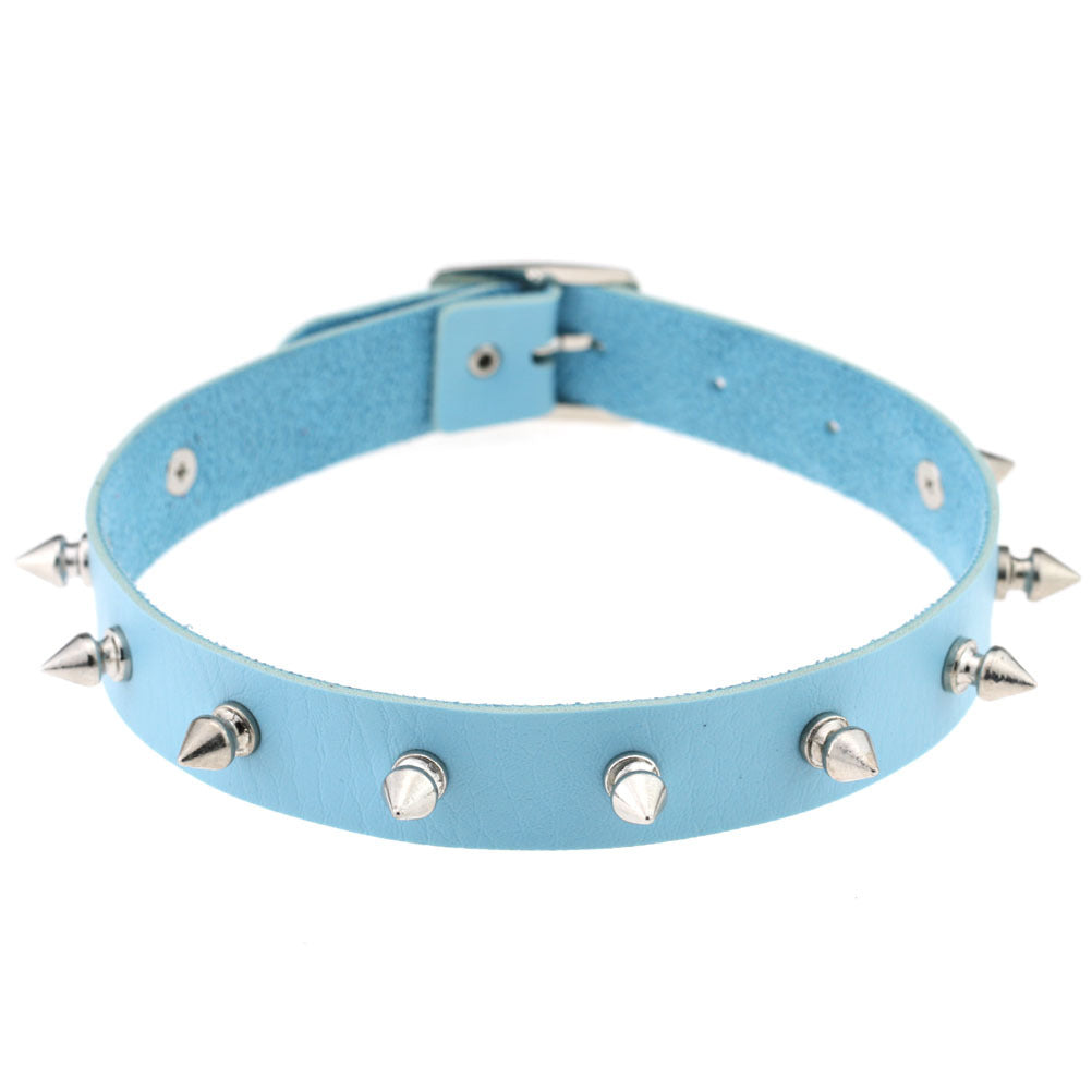 Punk Spike Rivet Leather Gothic Rock Collar