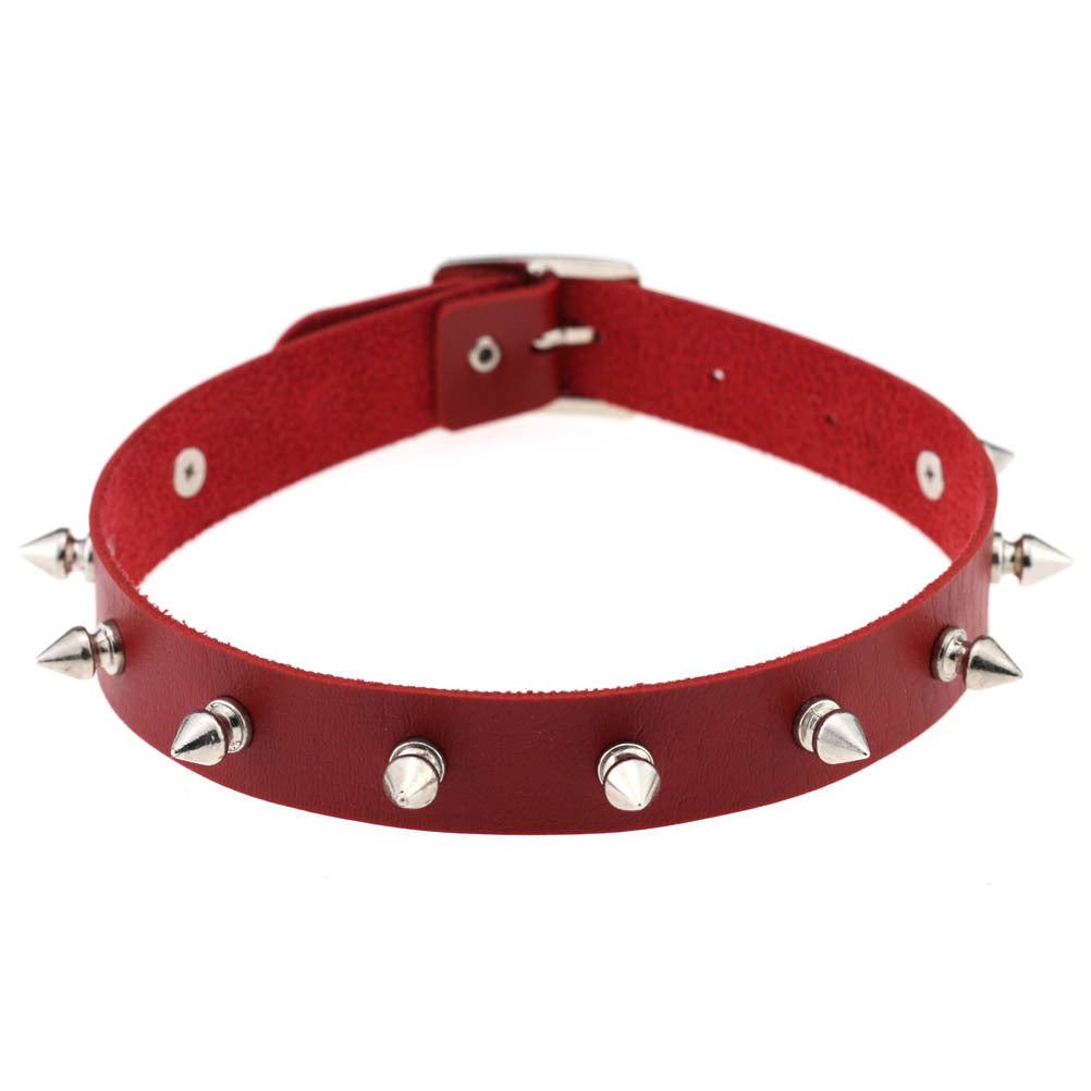 Punk Spike Rivet Leather Gothic Rock Collar