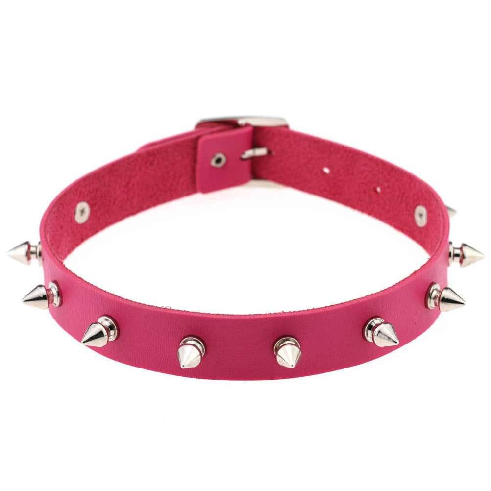 Punk Spike Rivet Leather Gothic Rock Collar