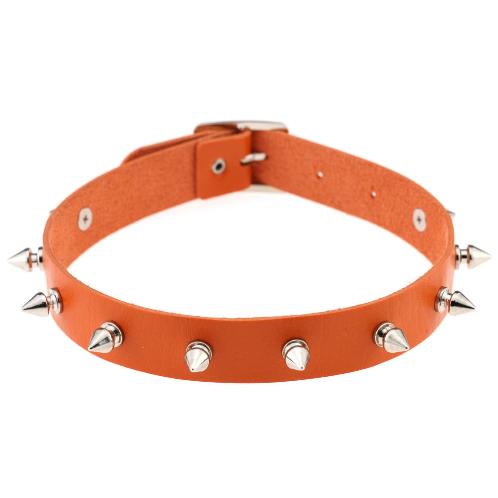 Punk Spike Rivet Leather Gothic Rock Collar