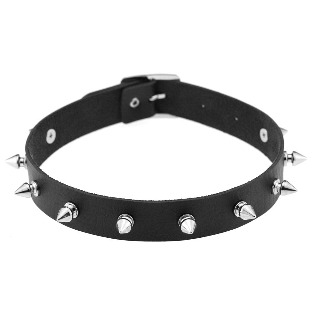 Punk Spike Rivet Leather Gothic Rock Collar
