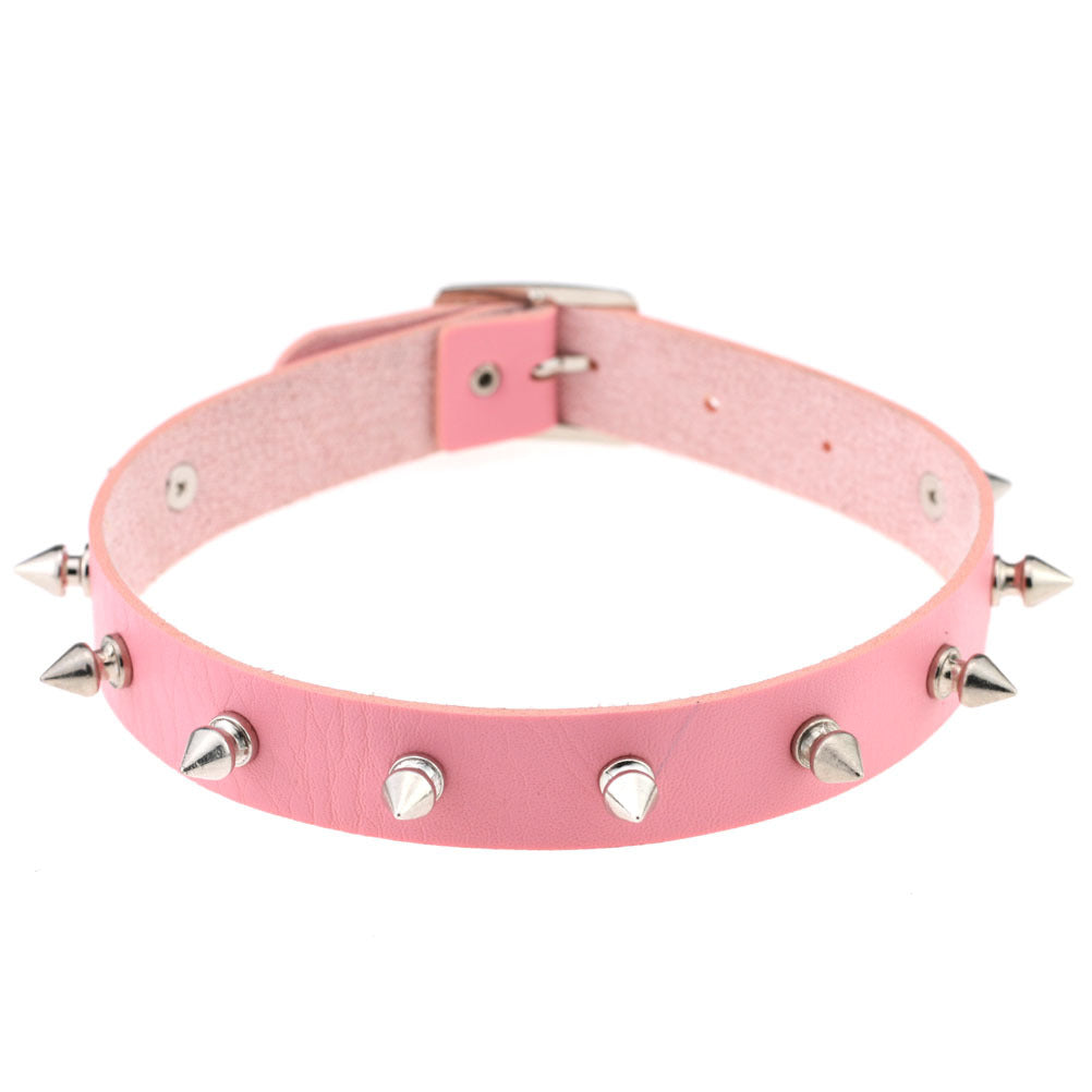 Punk Spike Rivet Leather Gothic Rock Collar