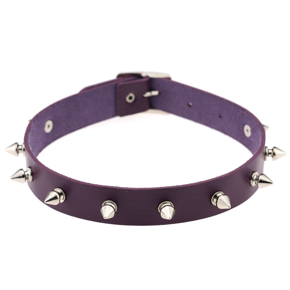 Punk Spike Rivet Leather Gothic Rock Collar
