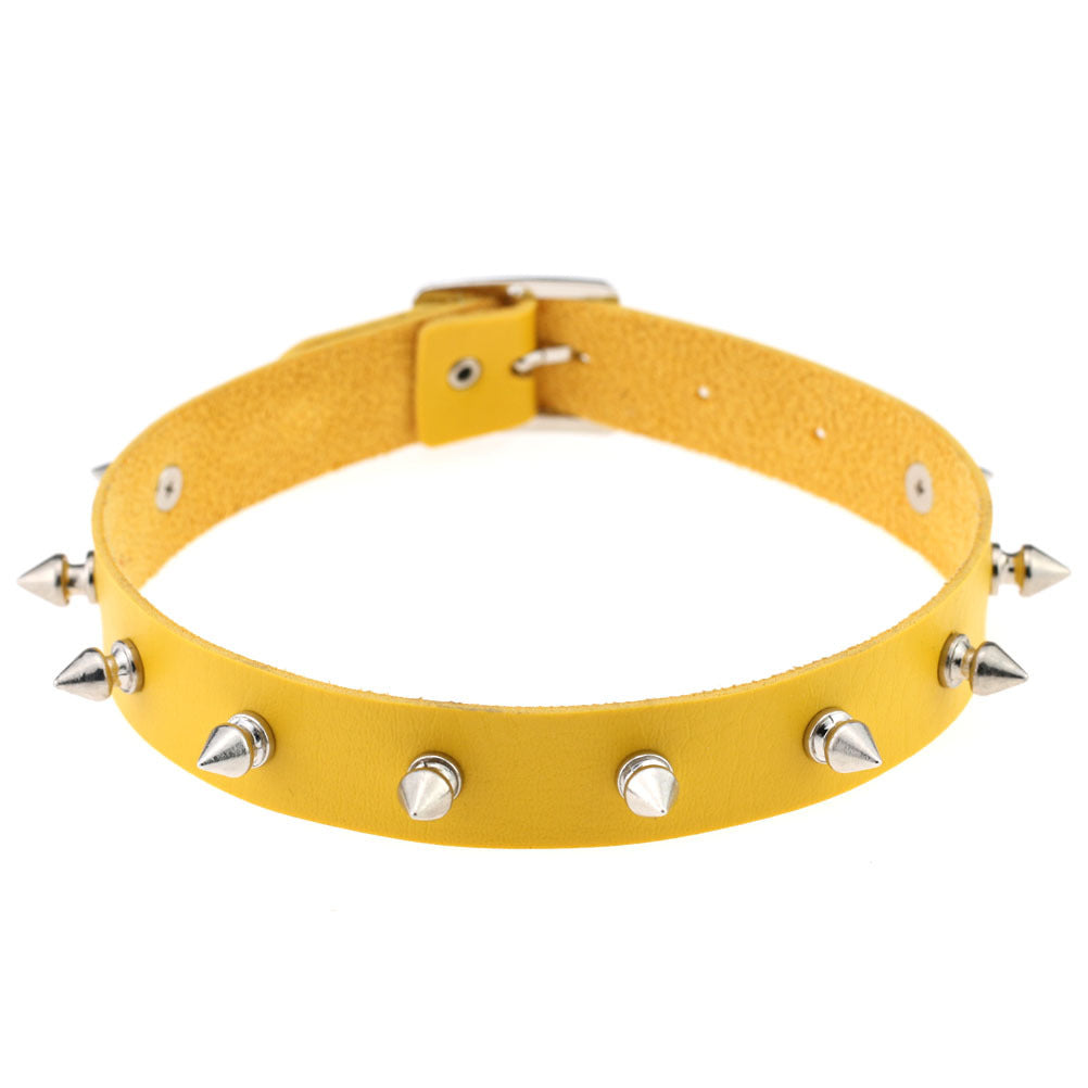 Punk Spike Rivet Leather Gothic Rock Collar
