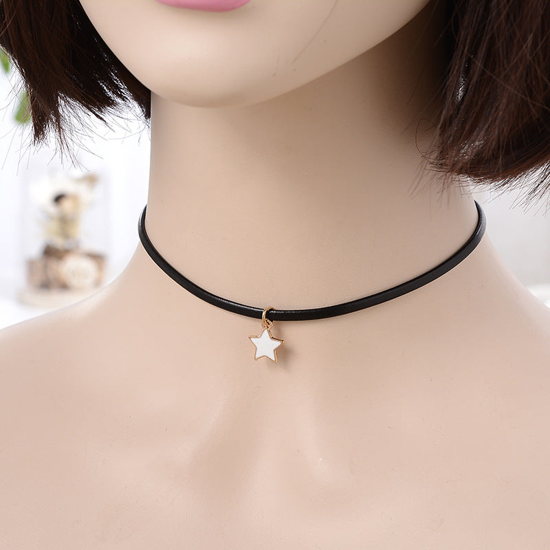 Women's Fashion Short Clavicle Chain Five-pointed Star Necklaces