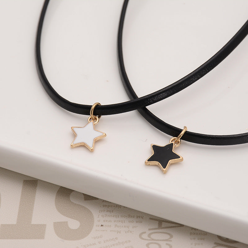 Women's Fashion Short Clavicle Chain Five-pointed Star Necklaces