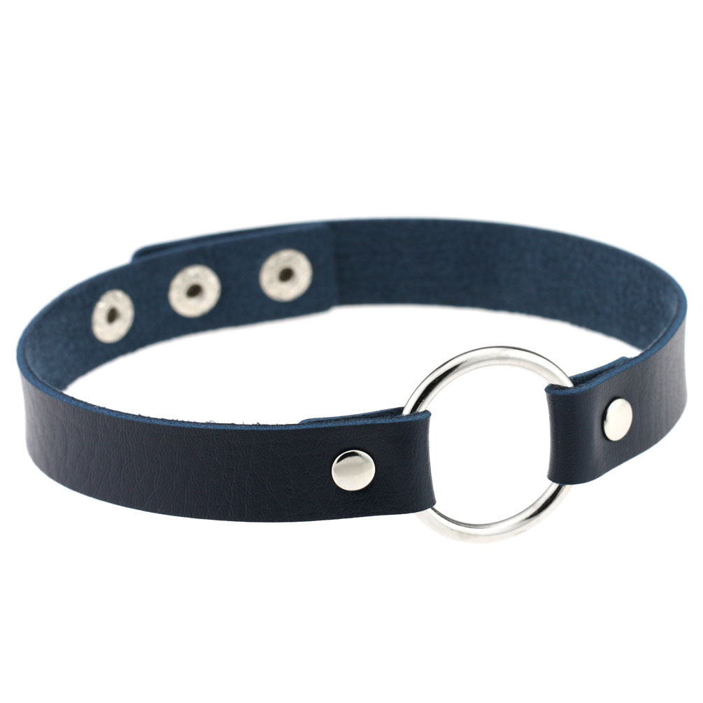 Style Trend Street Snap Punk Leather Short Nightclub Collar