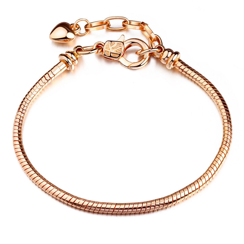 Bead Chain Snake Pure Copper Sier Bracelets