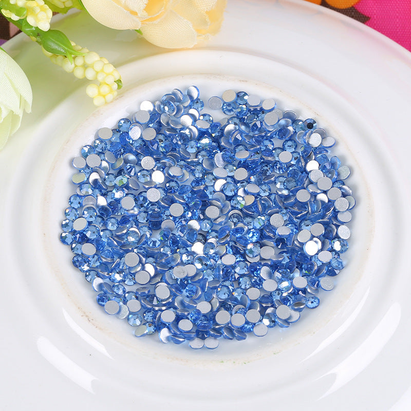 Crystal Glass Stone Rhinestone Round Manicure Jewelry Accessories