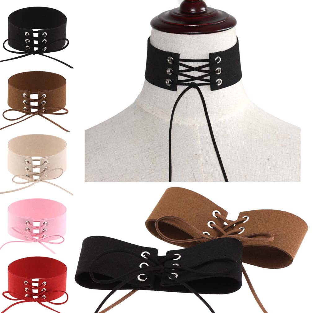 Simple Personality Exaggerated Punk Sexy Binding Neckband Necklaces