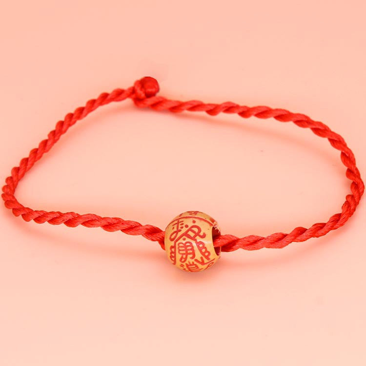 Imitation Peach Wood Red Rope 2 Yuan Store Promotional Novelties Bracelets