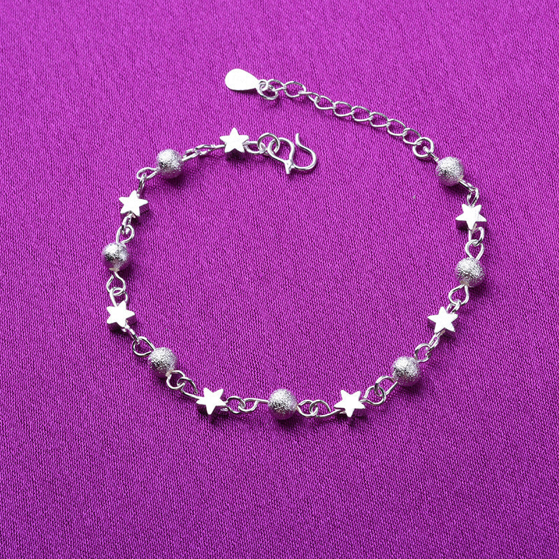 Version Sand Beads Little Star Sier Bracelet