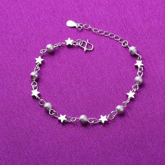 Version Sand Beads Little Star Sier Bracelet