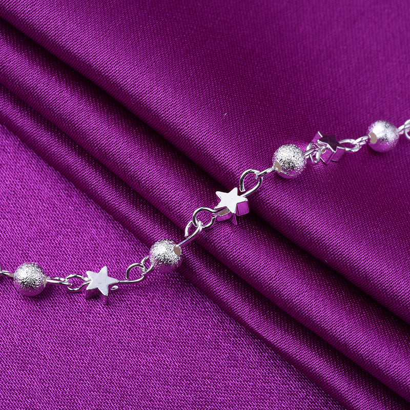 Version Sand Beads Little Star Sier Bracelet