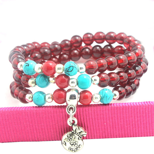 Imitation Garnet Korean Style 2 Yuan Bracelet