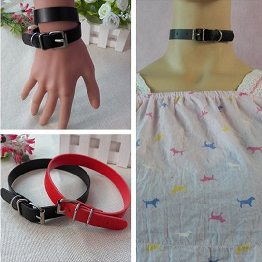 Women's Retro Punk Rock Leather Neck Band Clavicle Trendy Novel Necklaces