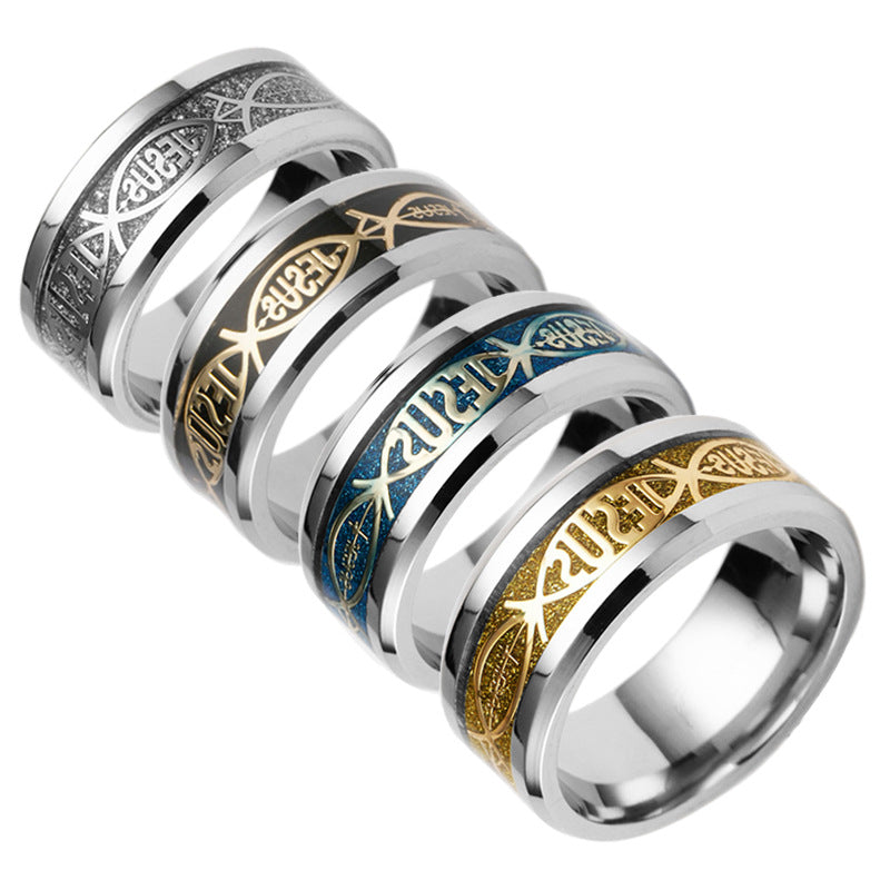 Attractive Simple Stainless Steel Halloween Easter Rings