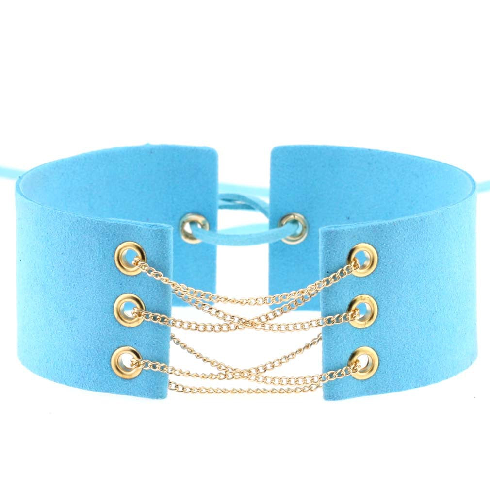 Simple Veet Flannel Band Neck Chain Collar