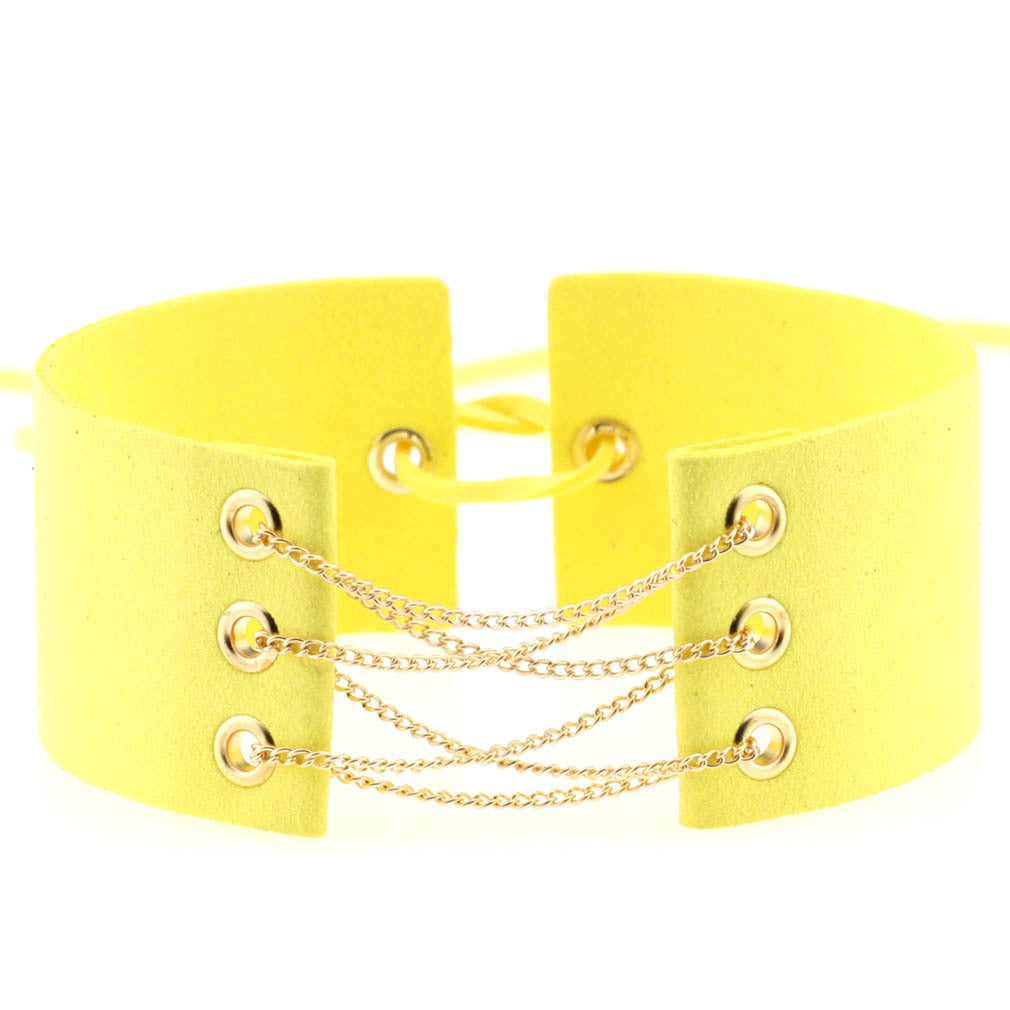Simple Veet Flannel Band Neck Chain Collar