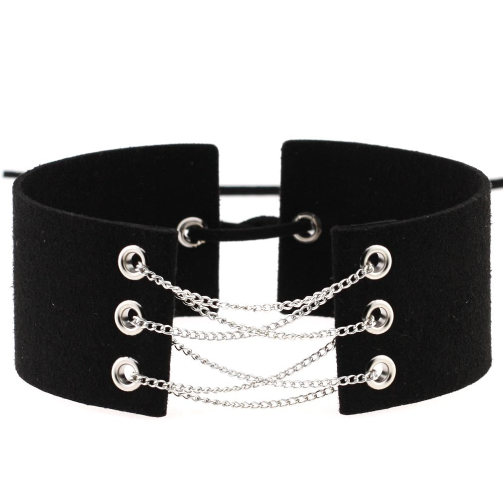 Simple Veet Flannel Band Neck Chain Collar