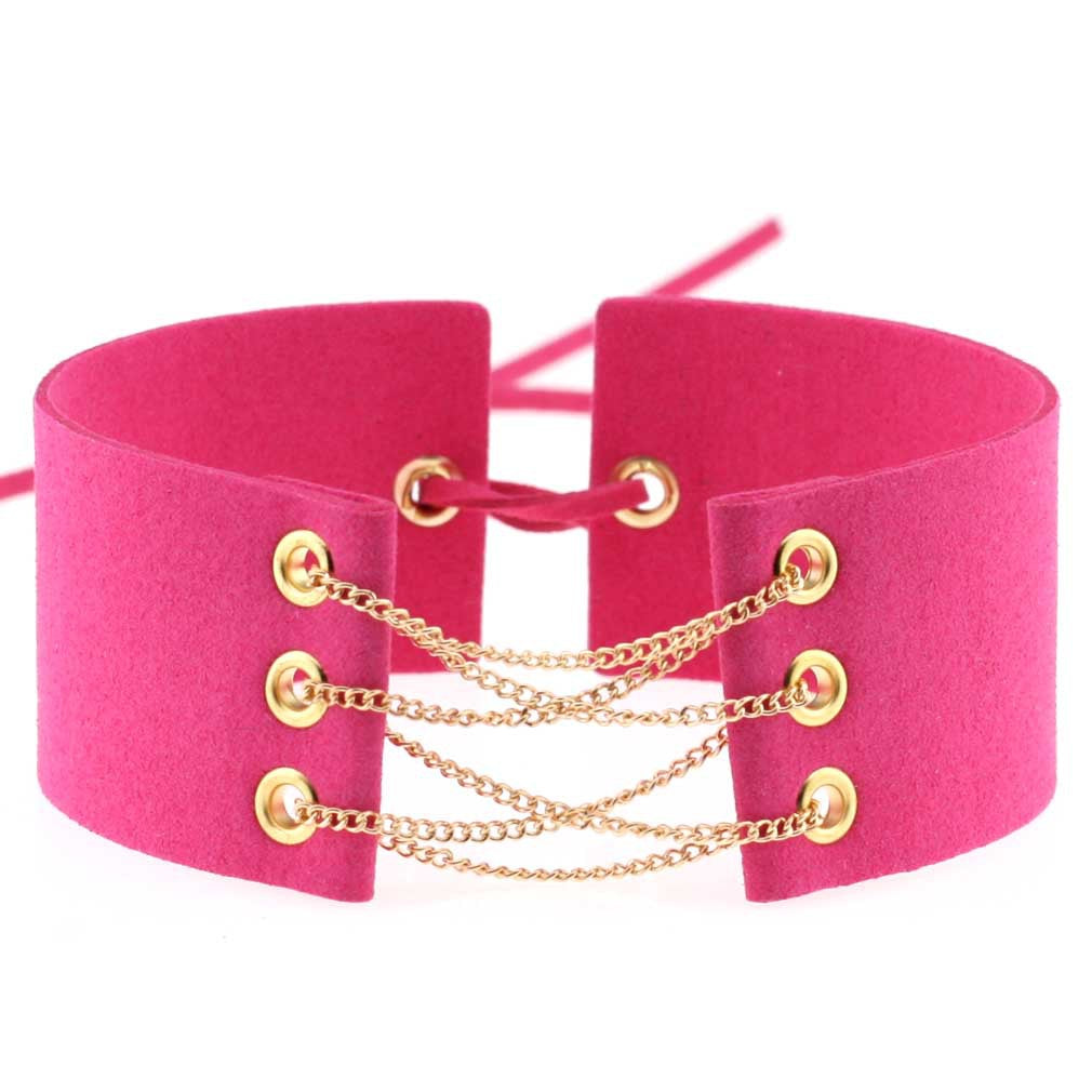 Simple Veet Flannel Band Neck Chain Collar
