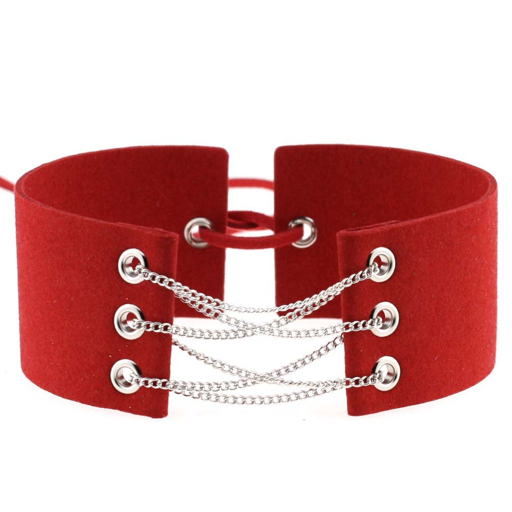 Simple Veet Flannel Band Neck Chain Collar