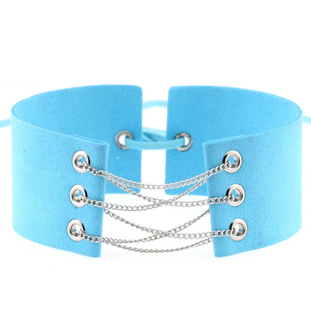 Simple Veet Flannel Band Neck Chain Collar