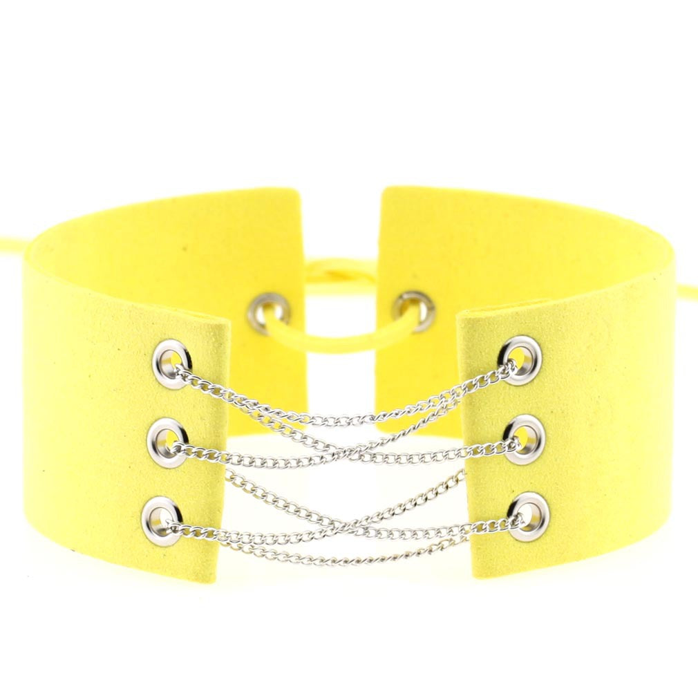 Simple Veet Flannel Band Neck Chain Collar